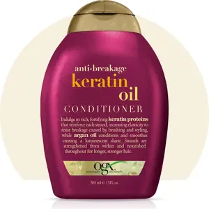 Кондиционер Organix Cosmetix Keratin Oil — формула с кератиновым маслом против ломкости волос, 385 мл