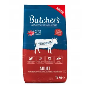 Dry Dog Food BUTCHER'S Natural & Healthy Dog with beef — 15 kg