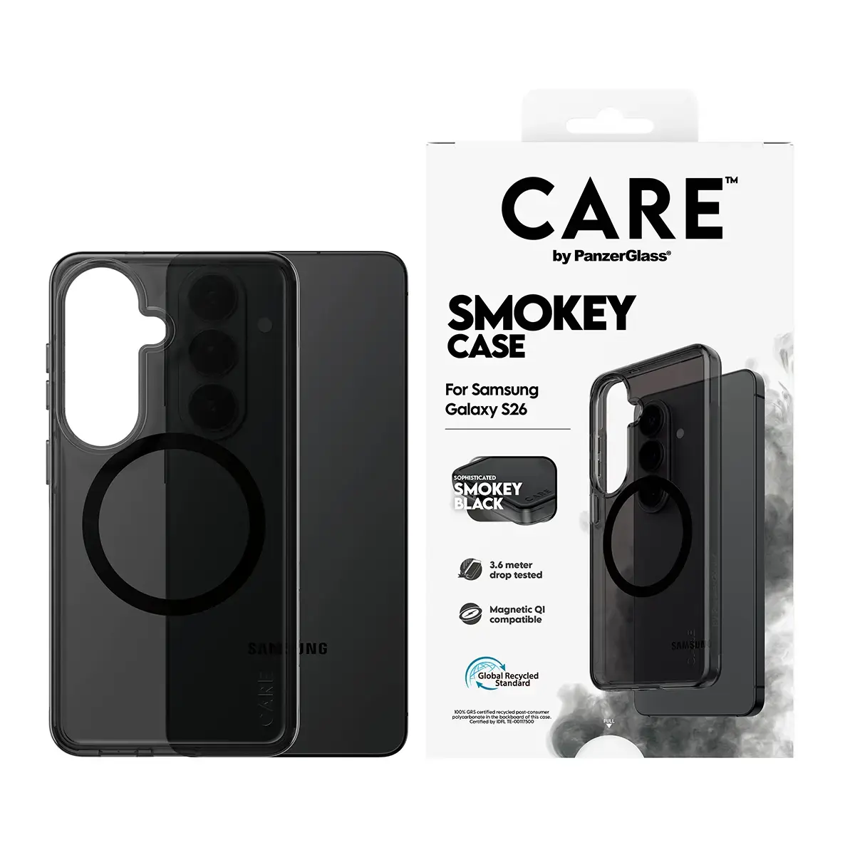 PanzerGlass CARE™ Smokey Case Black Qi for Samsung Galaxy S26 Photo 2