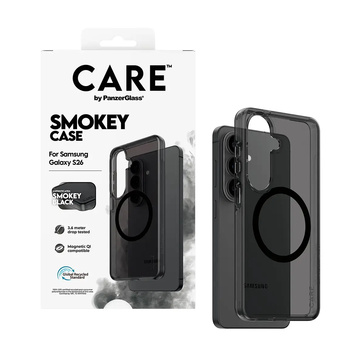 PanzerGlass CARE™ Smokey Case Black Qi for Samsung Galaxy S26 Photo 5