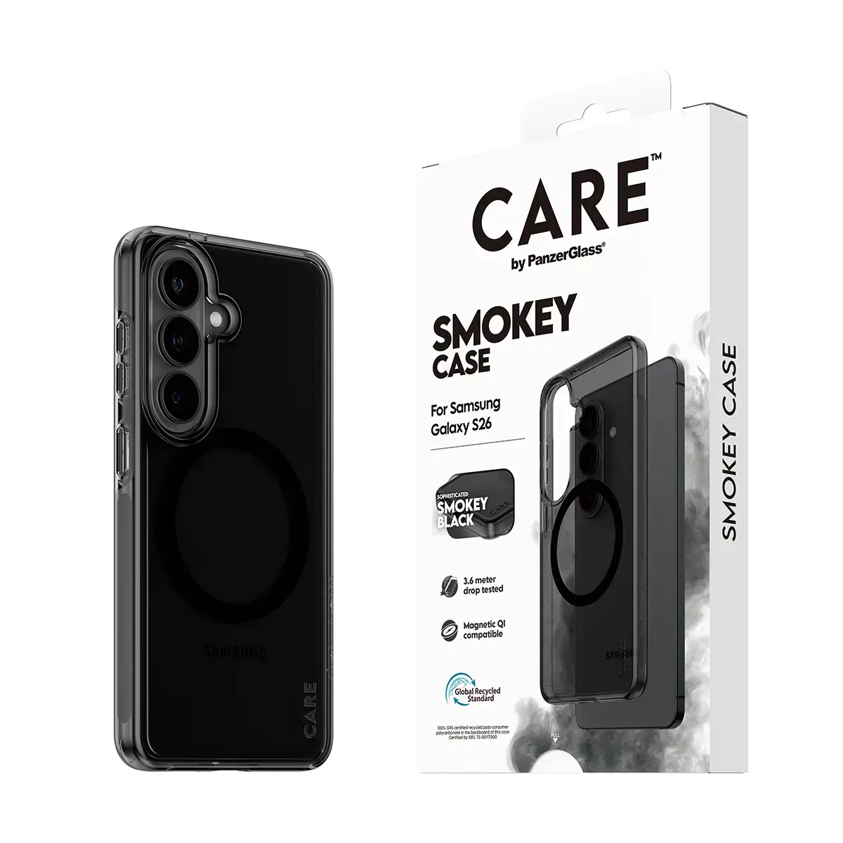PanzerGlass CARE™ Smokey Case Black Qi for Samsung Galaxy S26 Photo 6