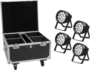 EUROLITE LED IP PAR Set 4x 14x10W HCL with Flightcase, model 20001051