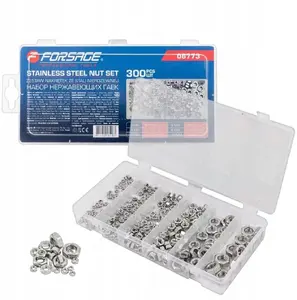 Nut set Forsage F-06773 — stainless steel nuts M3–M10, 300 pieces