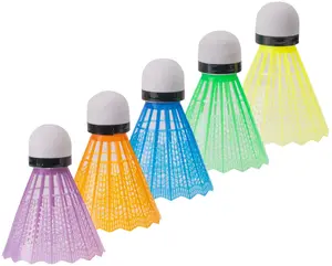Badminton shuttlecock set Martes RAINBO — recreational feather/plastic shuttle set