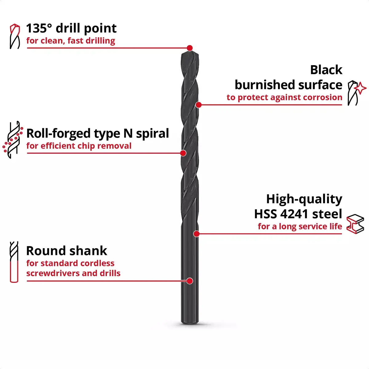 EINHELL 49423006 drill bit set — 6 pcs Photo 2