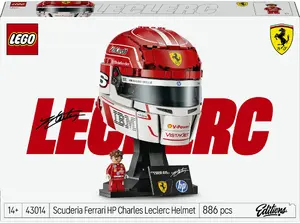 LEGO helmet Charles Leclerc Scuderia Ferrari HP model 43014 collectible display brick set