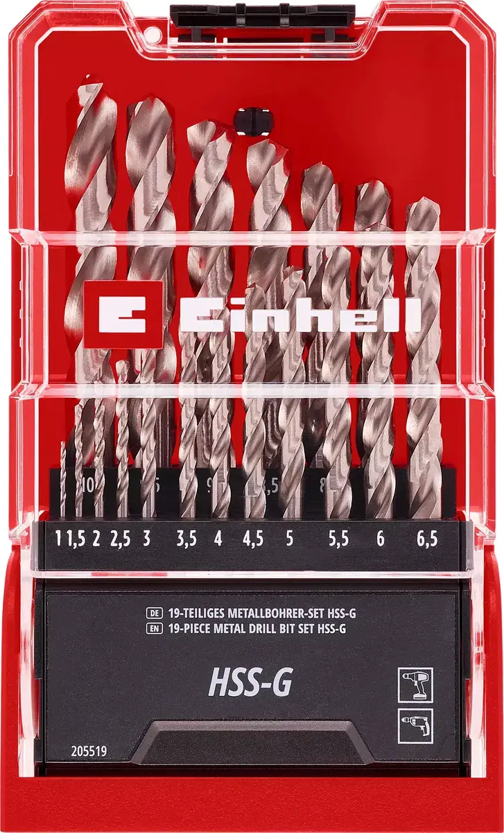 EINHELL 49205519 набор сверл — 19 шт. HSS Photo 3