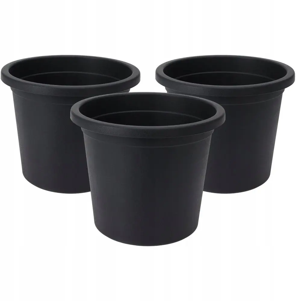 Vilde plastmasas apaļo puķu podu komplekts