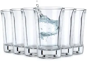 Vodka Glasses Galicja VILDE set of 6, glass shot glasses 40 ml, reinforced base