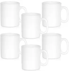 Tragar ORION Glass Tumblers set 6 × 300 ml, opal white dishwasher-safe glass