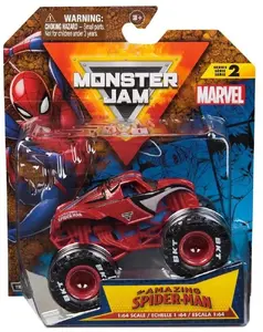 Металлическая машинка Monster Jam 1:64 Marvel Single Pack — Spider-Man коллекционная модель