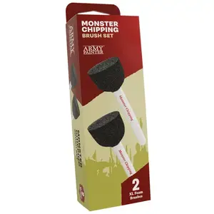 Brush set Army Painter Monster Chipping Brush Set — foam bristles, 2 pieces, white