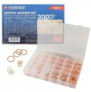 Copper Washer Set Forsage 300-piece (F-06872) for Sealing and Electrical Connections