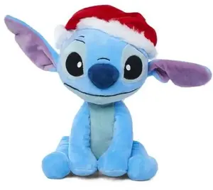 Mīkstā rotaļlieta SIMBA plīša Stitch Ziemassvētku cepurē 25 cm