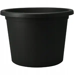 Vilde outdoor round flower pot VILDE 39 cm black – weather-resistant