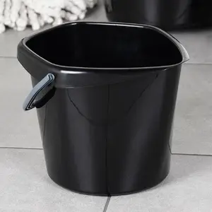 Kotarbau plastic utility bucket VILDE 5 L, black, with pour spout