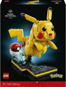 LEGO Pokémon Pikachu and Poké Ball set 72152 – collectible buildable figure with display stand