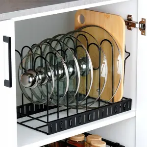 WMF ORION 2w1 metal kitchen organizer stand for pots, pans and lids, black