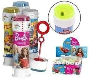 Bubble Solution 60 ml Artyk — Barbie / Hot Wheels themed bottles, pack of 36
