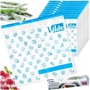 Resealable Food Storage Bags Paclan VILDE 10 pcs with Slider 27 x 26 cm