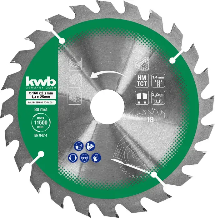 Apaļā zāģa asmeņu komplekts Einhell-KWB 584795 Ø165 mm Photo 4