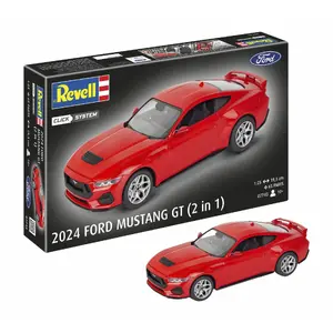 Plastmasas modeļa auto REVELL 2024 Ford Mustang GT Click System, mērogs 1:25