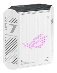 Tabletop wireless router ASUS GS-BE7200 Dual-band Wi‑Fi 7 (802.11be) 7200 Mbps, 2.5 Gigabit Ethernet, 4x RJ‑45 LAN, 6 antennas, White/Black