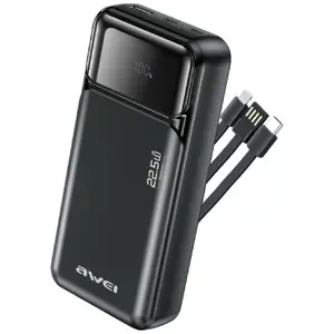 Power bank Awei PA-93 20000mAh 22.5W PD with built-in charging cable