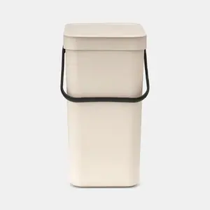BRABANTIA waste container Rectangular recycled plastic model 251726, 12 L, Beige