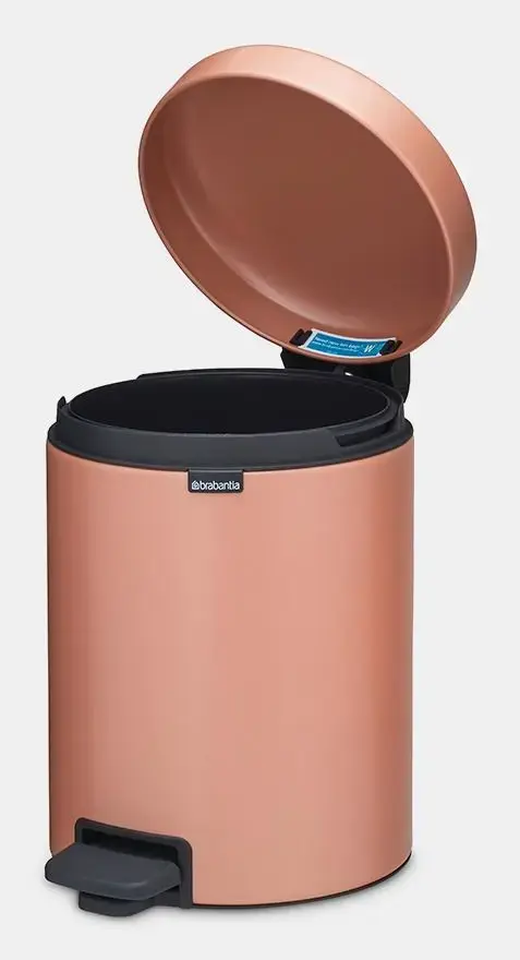 BRABANTIA NewIcon 5 L round steel trash bin Photo 2