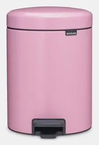 Trash Bin BRABANTIA NewIcon 5 L Round Steel Pink, 5 L capacity, steel body