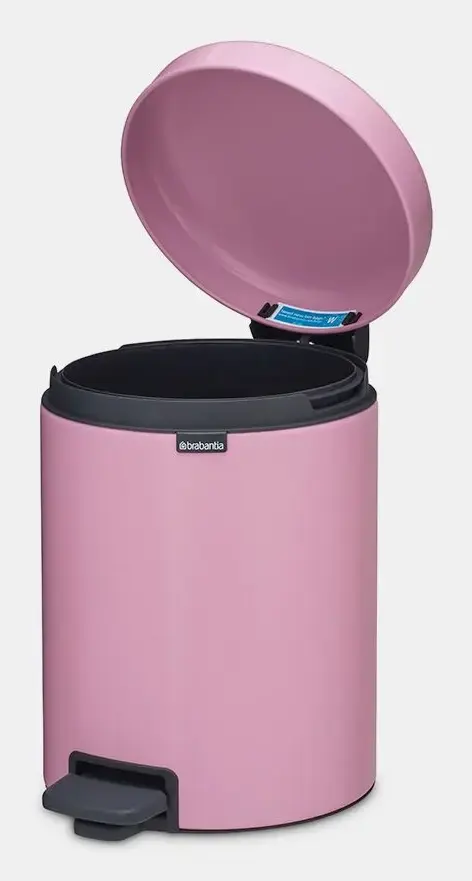 BRABANTIA NewIcon 5 L round steel trash bin Photo 2