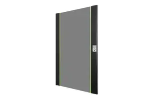 Glass front door for 19" 20U wall-mounted enclosure, DIGITUS DN-19-D-20-U-SW, black glass and metal