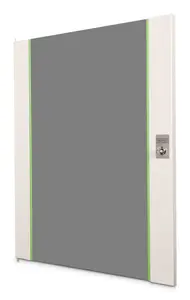 Glass front door for 19" 16U wall-mounted enclosure, DIGITUS Unique series, glass and metal, grey
