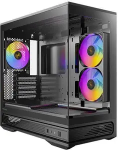 Antec C2M ARGB Midi Tower PC Case, Black, Supports Micro-ATX and ITX Motherboards