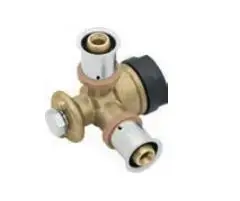 Brass angled press faucet connector KAN-therm 16 mm to G1/2" (model K-905003)