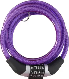 DUNLOP Bike Combination Lock, purple — Dunlop Zapięcie do roweru z szyfrem