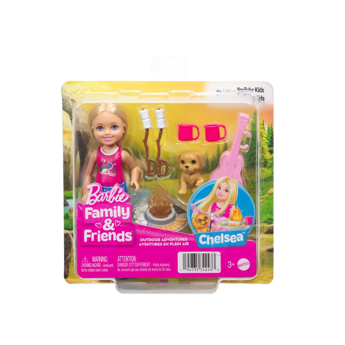 MATTEL Barbie Chelsea Outdoor Adventures mini leļļu komplekts Photo 6