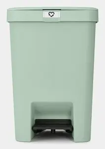 Trash bin BRABANTIA StepUp 25 L rectangular recycled plastic Green