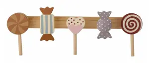 Вешалка Bloomingville 82052986 настенная 4 крючка MDF с сертификатом FSC