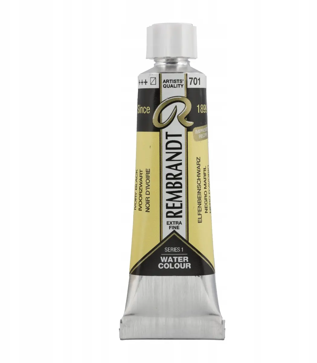 Akvareļu tūbiņa Rembrandt Ivory Black 701