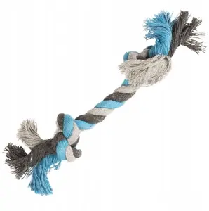 Duvo+ Pet Rope Toy 2 Knots — Blue-Grey, model 10019
