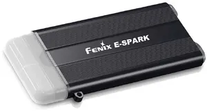 Keychain flashlight Fenix ESPARKBK — LED, 4 LEDs, USB rechargeable, built-in LiPo battery, IP24, black