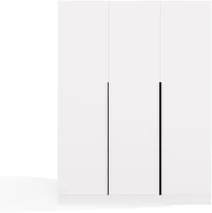 Шкаф Malys Group SENSO 3D 150 см 3-дверный с черными ручками, белый