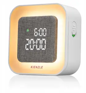 Light Alarm Clock forever KIENZLE 15364 — square bedside clock with light wake function