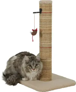 Cat scratching post ZOLUX BOREAL M 60 cm beige — vertical sisal-covered perch for cats