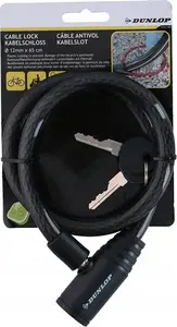 Spiral Bicycle Lock with Key DUNLOP 65 cm (black)