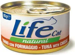 Влажный корм для кошек Life Pet Care LIFE CAT 85 г — тунец с сыром, паштет
