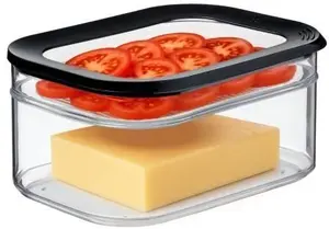 Pārtikas trauku komplekts ACV Modula 2000 + 550 ml, melns, gaisa necaurlaidīgs