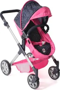 Ratiņi Happy Friend HAPPY FRIEND Pram pink — zīmols Happy Friend, modelis HAPPY FRIEND, vienvietīga bērnu rati